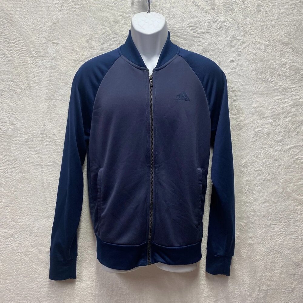 Adidas Mts Pes Cozy Track Jacket Mens Small Blue Sportswear Warm‎ Up Full Zip